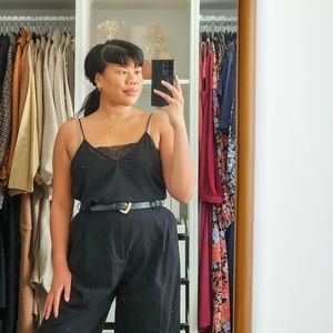 Monk & Lou Black Camisole with Lace Bandeau